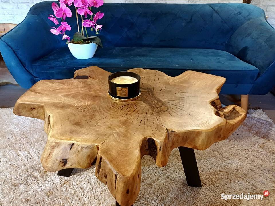 Stolik kawowy 90x77 KORZEŃ ORZECHA WŁOSKIEGO Stoliki kawowe i ławy Śrem