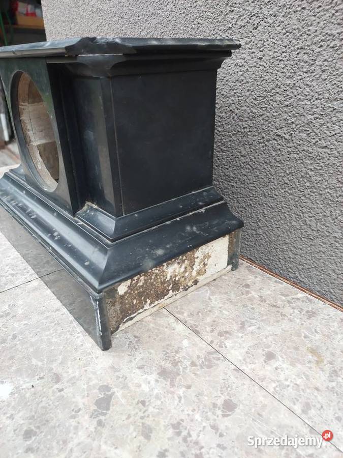 S112 Obudowa marmur starego zegara kominkowego Antyki Tczew