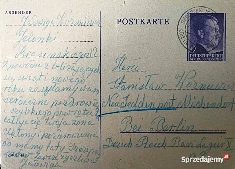 1944 Komplet 3 kart Obóz pracy Reichsbahn Berlin Człuchów sprzedam