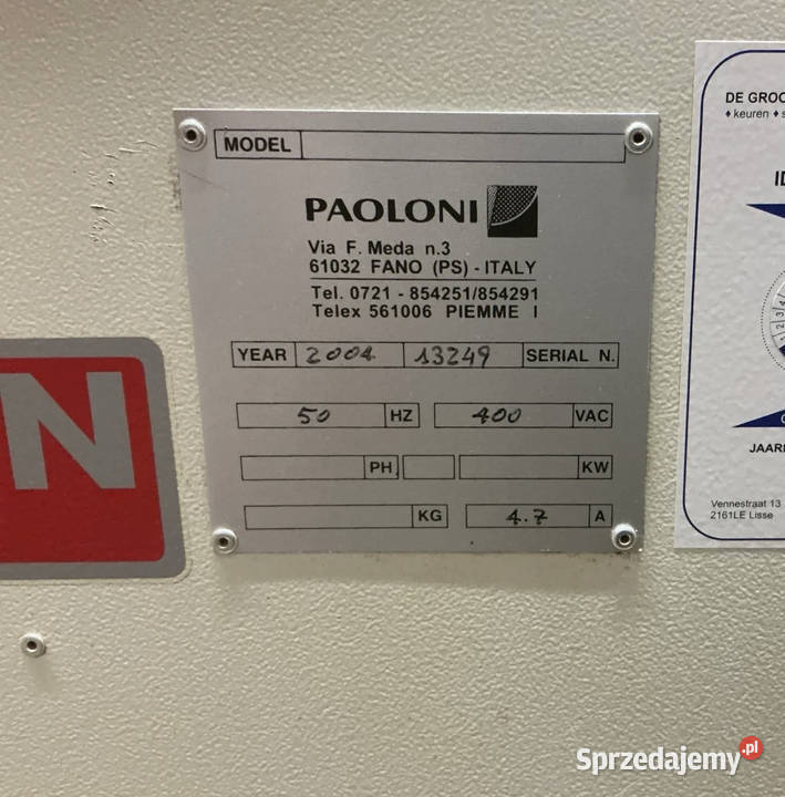 Wiertarka wielowrzecionowa PAOLONI 27 wierteł Wadowice sprzedam