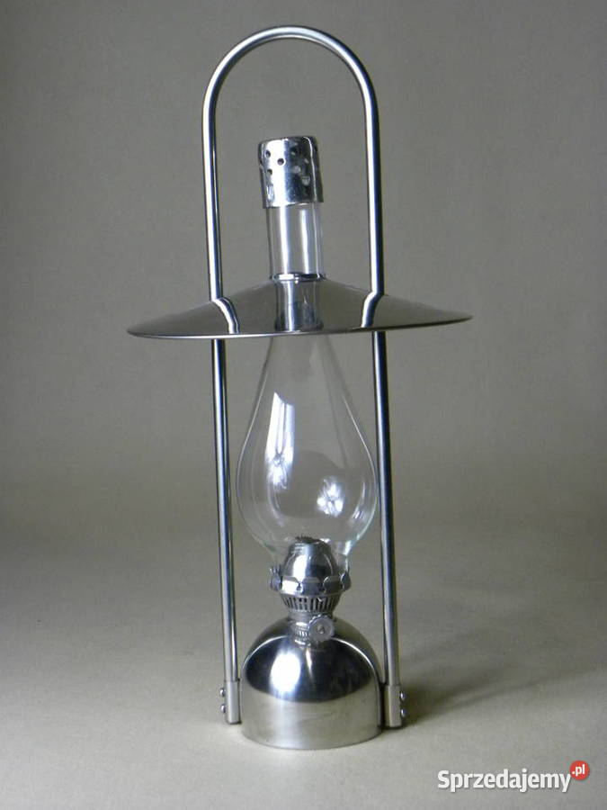 Metalowa stołowa lampa naftowa z metalowym Antyki Legnica