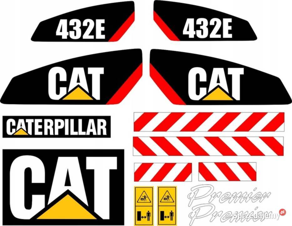 NAKLEJKI NA MASZYNĘ CAT 432E