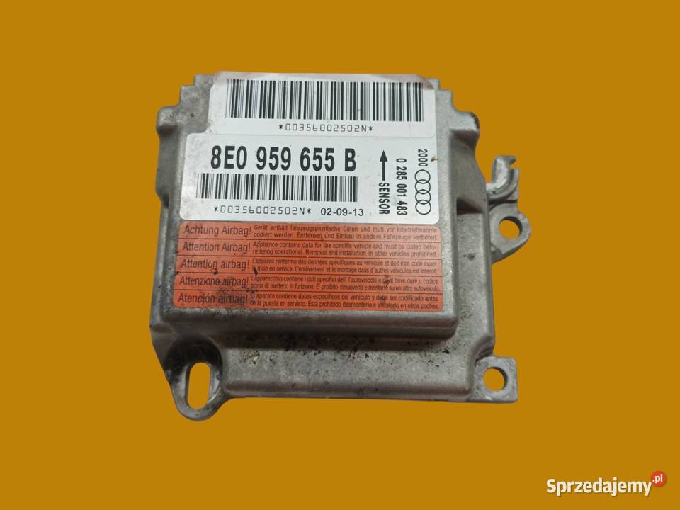 SENSOR AIRBAG 8E0959655B Audi A4 II 20002006 B6 Rok produkcji 2002