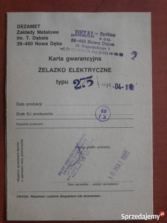 Żelazko Dezal Włocławek sprzedam