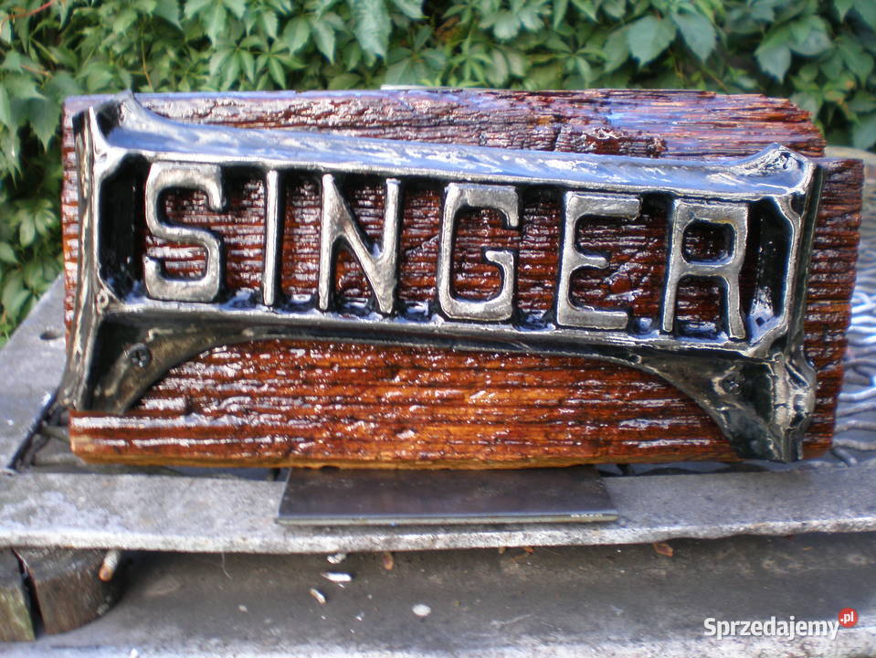 SINGER na starej desce dekoracjaozdoba