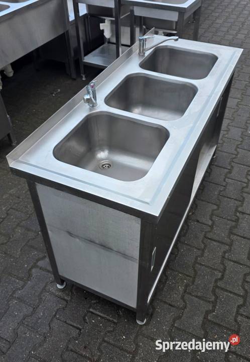 Zlew 3 Komorowy z Szafką Drzwi Suwane 1506085 Gastronomia Nowe Skalmierzyce