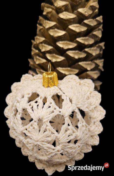 Bombki choinkowe serduszka ręcznie wykonane w Krzywaczka