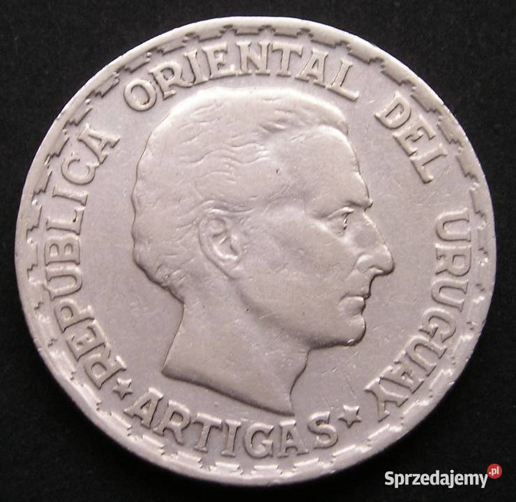 URUGWAJ 50 CENTIMES 1943 ARTIGAS SREBRO Łódź