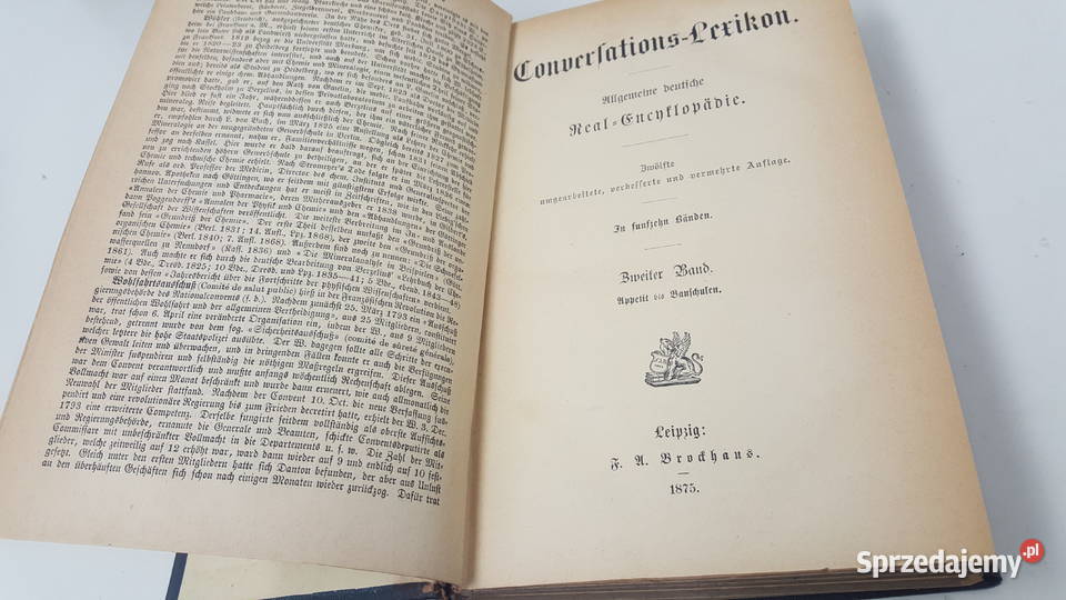 Encyklopedia Niemieckie 15 tomów 1875r Brockhaus Nowa Sól