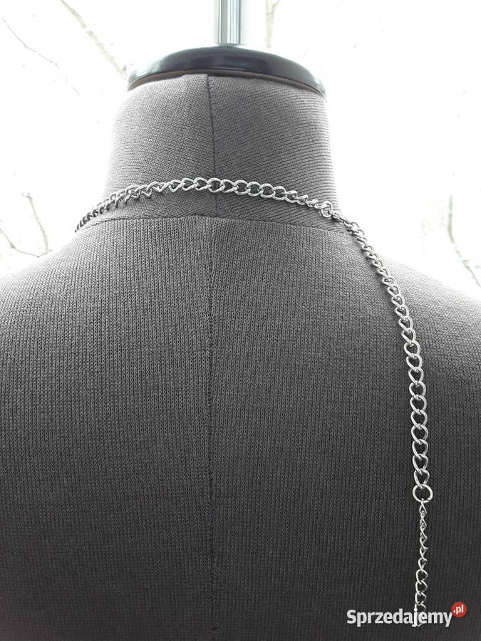 efektowny naszyjnik kwiatowy czarnobiały mazowieckie Warszawa