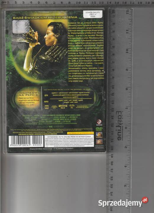Obcy 4 Przebudzenie Winona Ryder DVD Pruszków