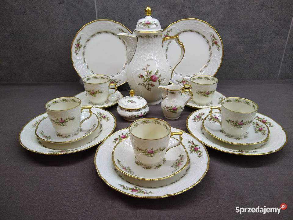 Rosenthal Sanssouci Moosrose zestaw kawowy Kalisz