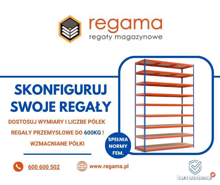 Regały magazynowe półkowe metalowe regał do Wrocław
