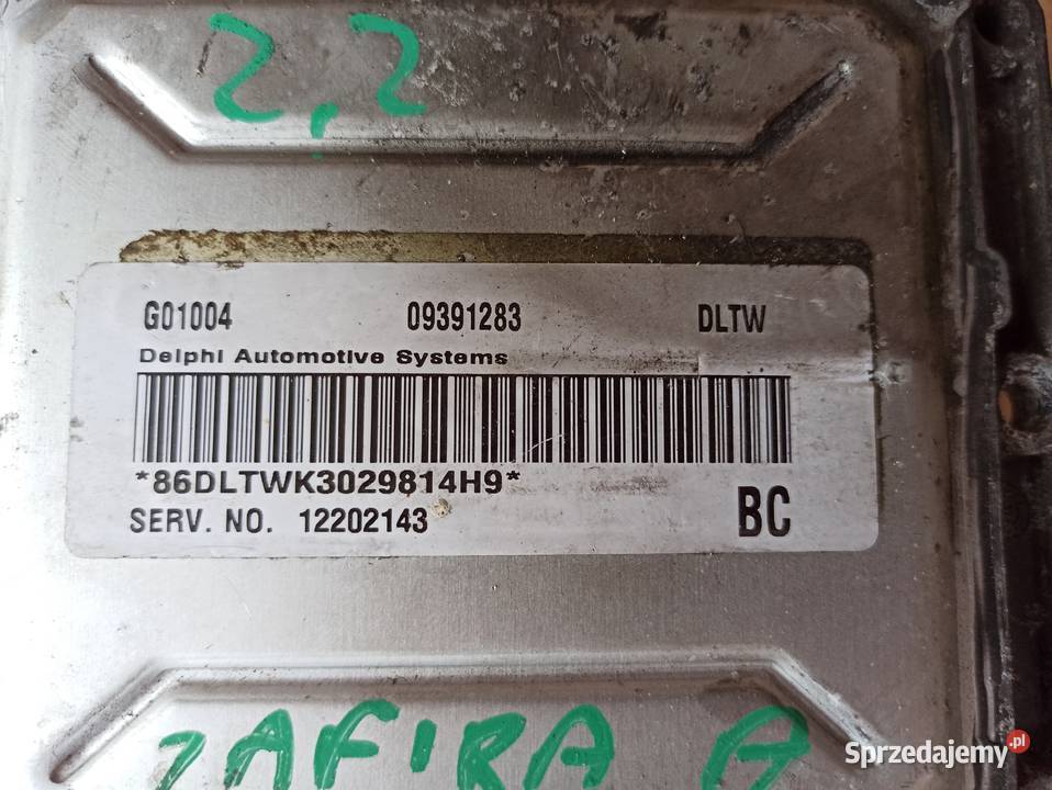 Opel Zafira A 22 komputer 09391283 G01004 Bolesławiec