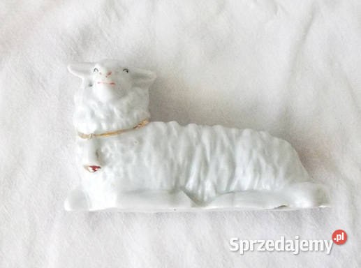 retro porcelanowa owieczka vintage figurka z Gdańsk