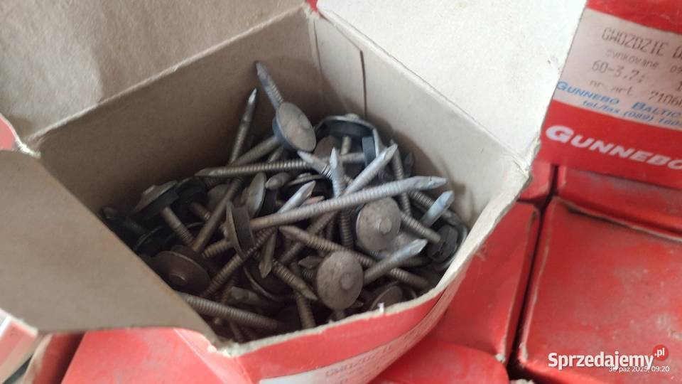 Gwoździe dekarskie Gunebo 60x7 wkręty do blachy Dobryniów