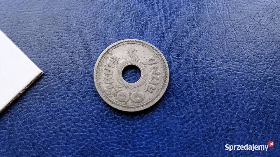 Stare monety 10 satangów 1913 Tajlandia Lesko