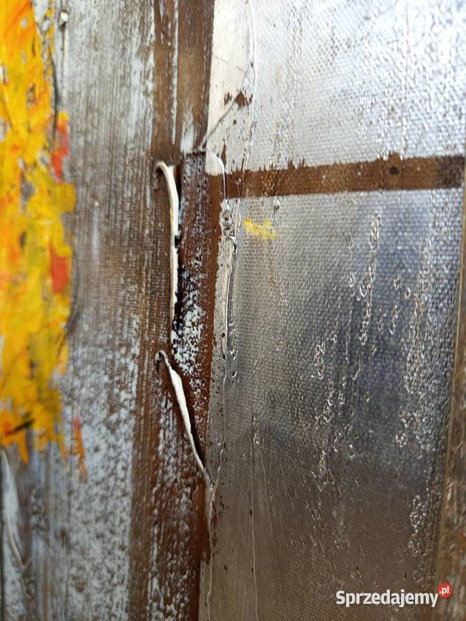 Obraz olejny TRZY DRZEWA Vintage na płycie w