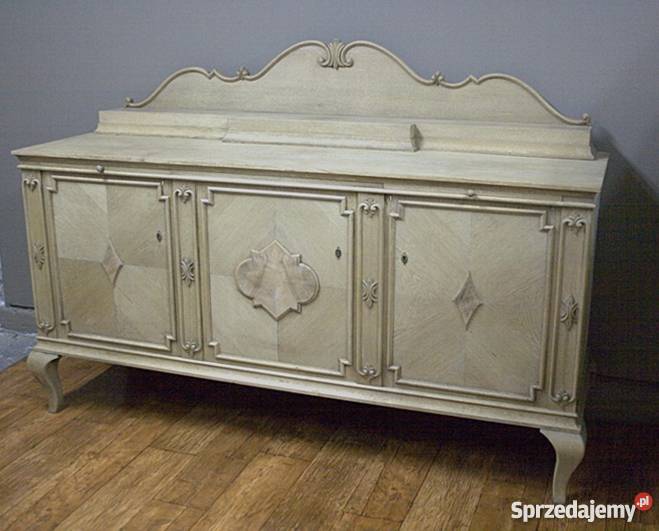 DĘBOWY BUFET SECESYJNY OCZYSZCZONY ANTYK Radzymin