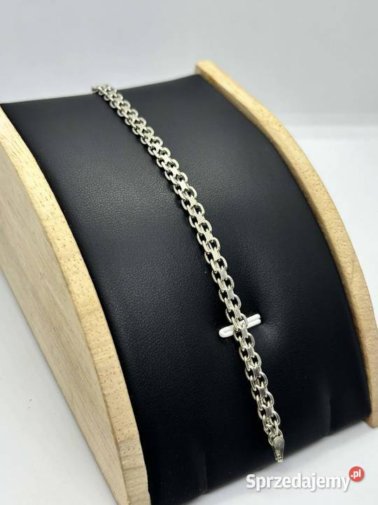 Srebrna bransoletka pr 925 568g Długość 185 Elbląg
