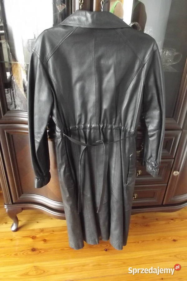 Czarny płaszcz ELEGANCJA skóra naturalna rozmiar Piekary Śląskie
