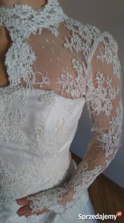 Nowa suknia ślubna koronka unikat biały Warszawa