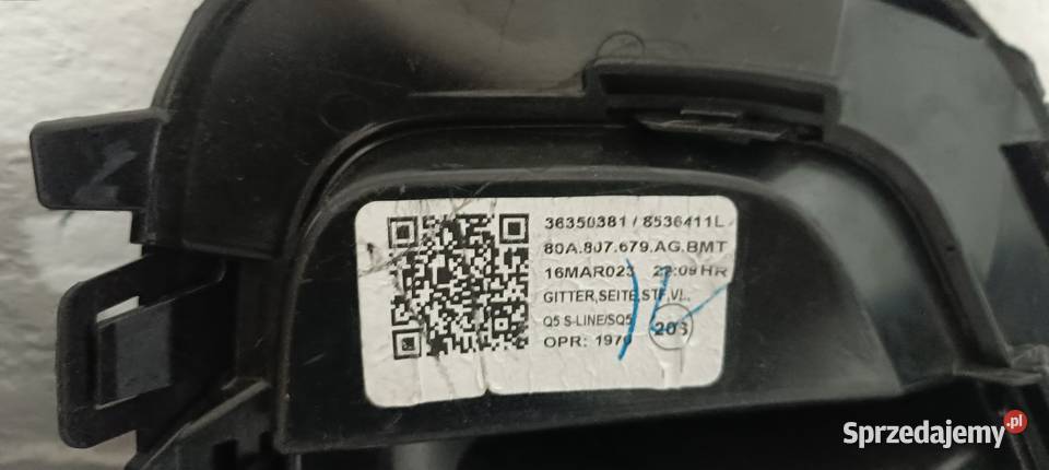 AUDI SQ5 Q5 SLINE LIFT KRATKA ZDERZAKA PRAWA osobowe Lubin