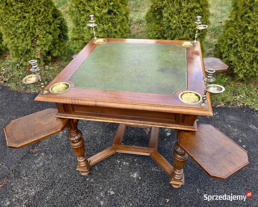 Wyjątkowy orzechowy karciak z końca XIX wieku Meble Szczecin