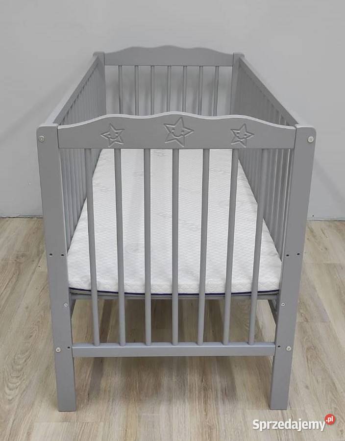 Łóżeczko drewniane Little Stras szare NOWE W Lubin