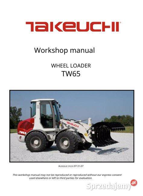 Takeuchi TW65 ATLAS AR65 instrukcja napraw świętokrzyskie Kielce