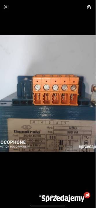 Transformator NRG 500 VA firmy Tecnotrafo typ śląskie Gliwice