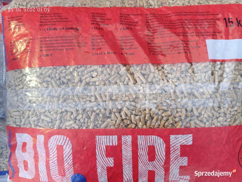 Pellet BioFire dystrybucja PGE 15 Żółkiewka Średnia Wieś