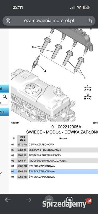 Cewka Zapłonowa 14 11 Psa benzyna