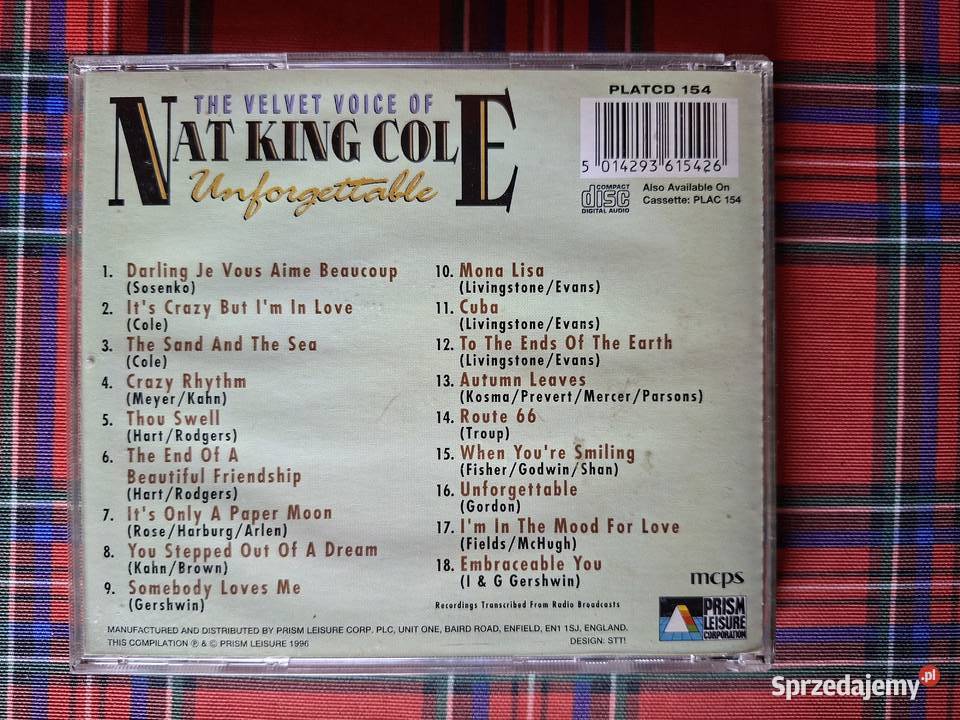 The Velvet Voice of Nat King Cole Unforgettable Płyty i kasety małopolskie Kraków sprzedam