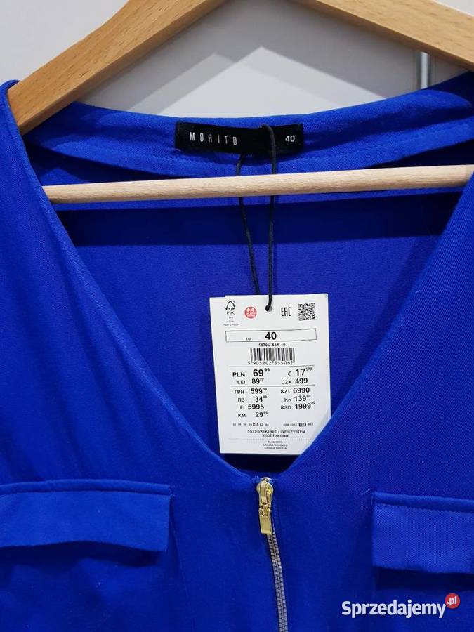 NOWA damska kobaltowa bluzka z wiskozy Mohito Dąbrowa Górnicza sprzedam