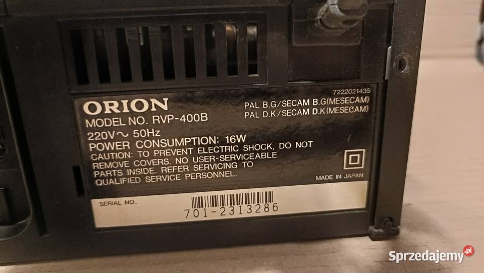 ORION RVP400B Odtwarzacz VHS Poznań