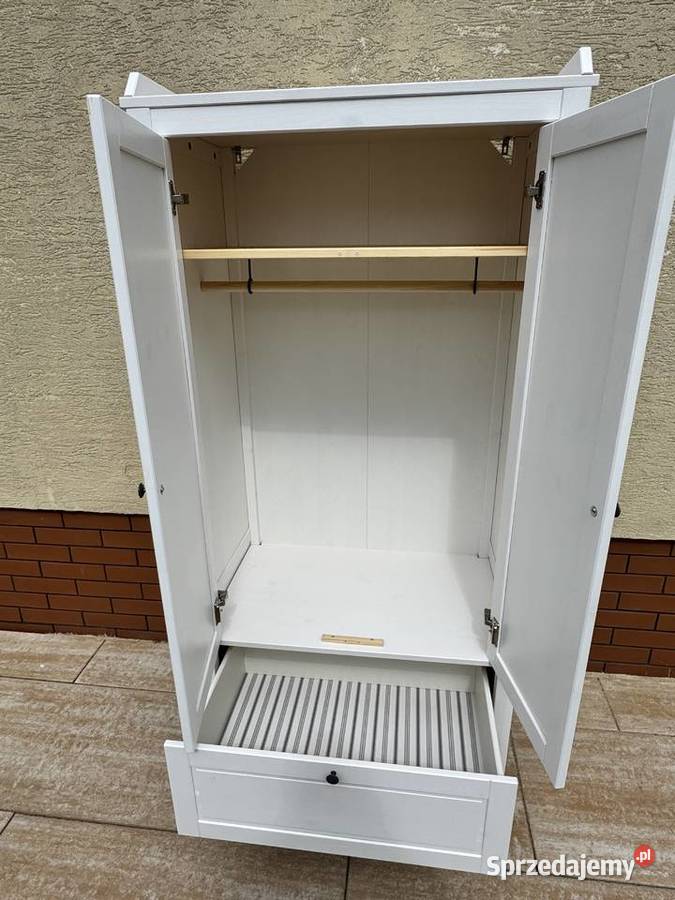 Szafa 2 drzwiowa biała drewniana Ikea Sulbiny