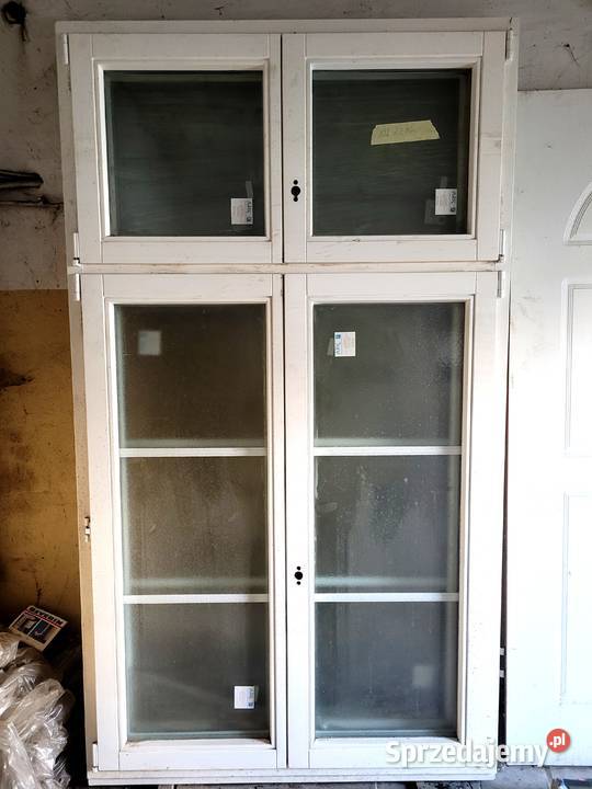 okno okna drewniane 122x216 dwuskrzydłowe 2 Turawa