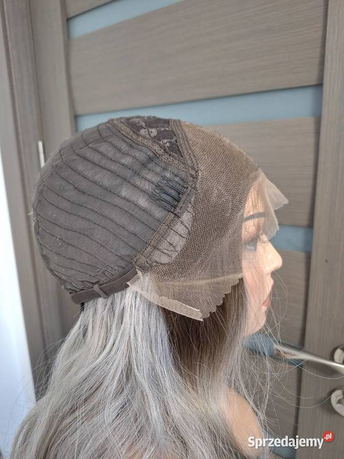 Peruka z koronką w platynowym blond ombre Malbork