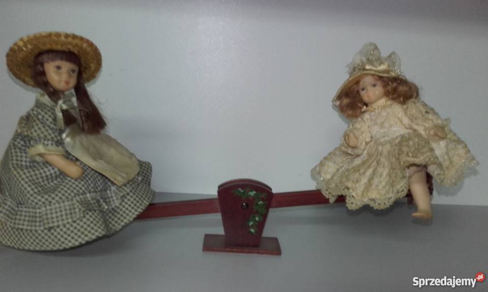 Zestaw porcelanowych lalek rower wózek huśtawka Ropczyce