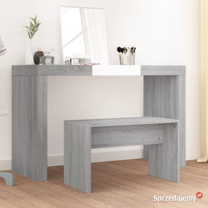 Stołek do toaletki szary dąb sonoma 70x35x45 Warszawa