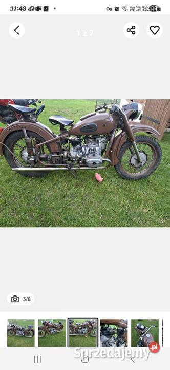 Ural M62 w oryginalnym malowaniu wał Kardana lubuskie Otyń