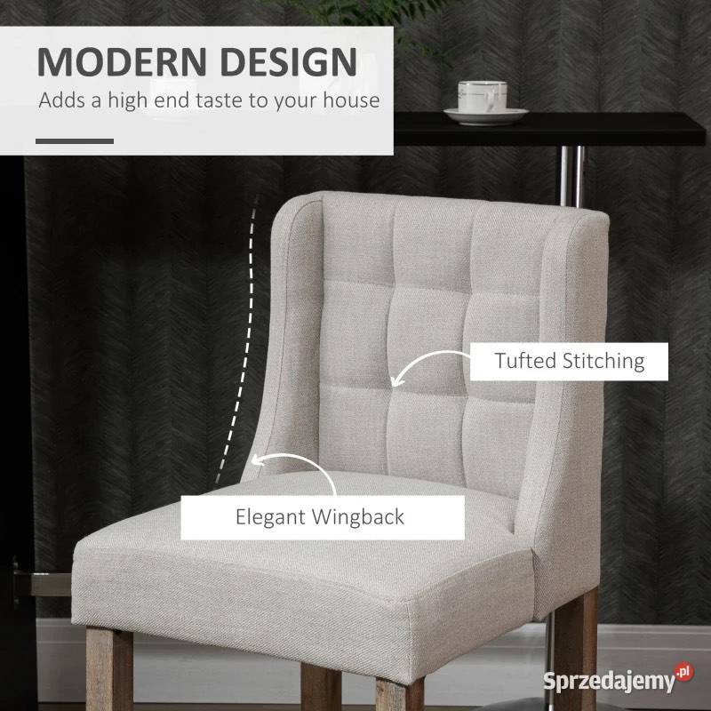 Krzesło barowe imitacja lnu Nowy Sącz