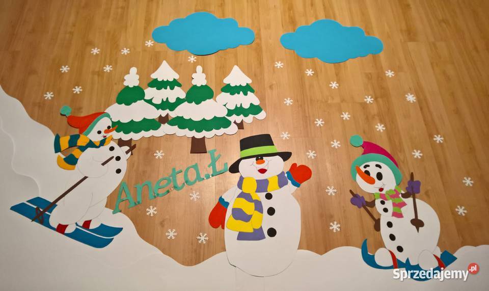 Dekoracje o tematyce zimowe z brystolu mazowieckie Garwolin
