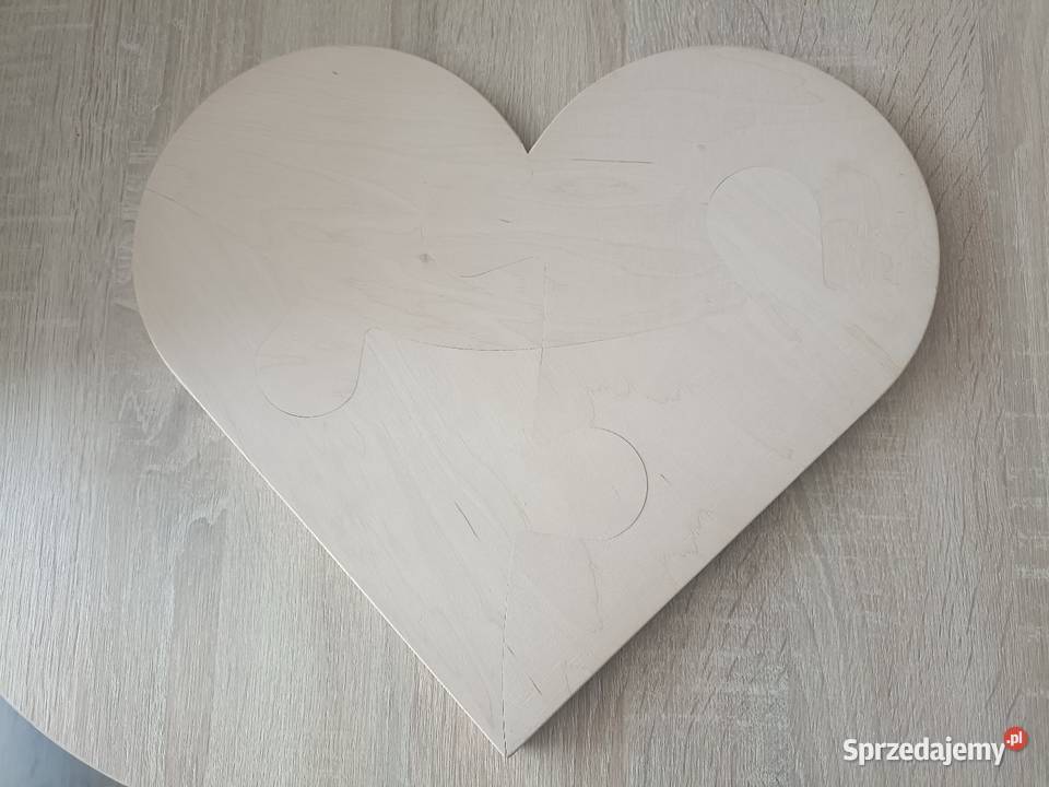 Drewniana dekoracja w kształcie serca Kwidzyn