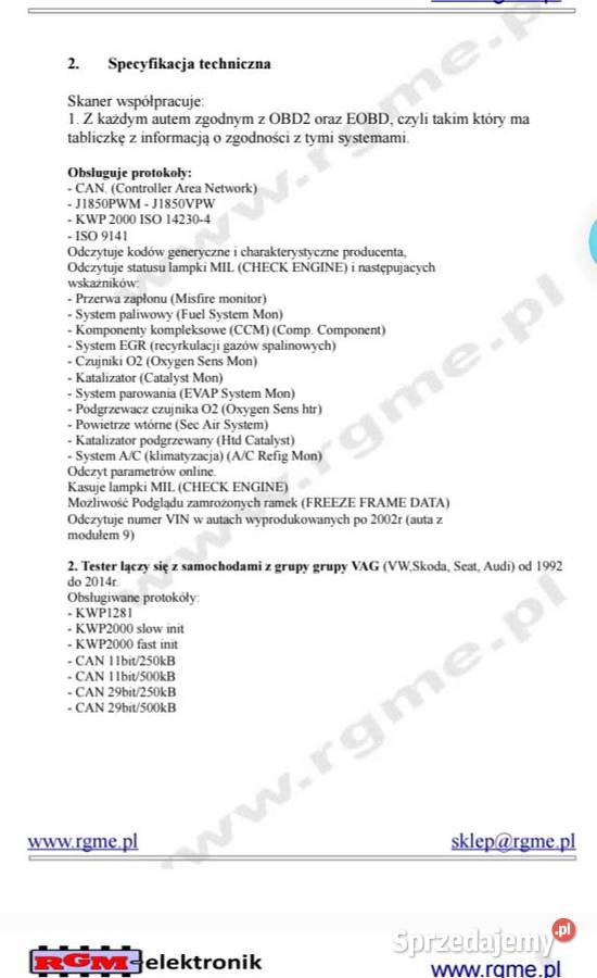 Skaner diagnostyczny Krosno Odrzańskie