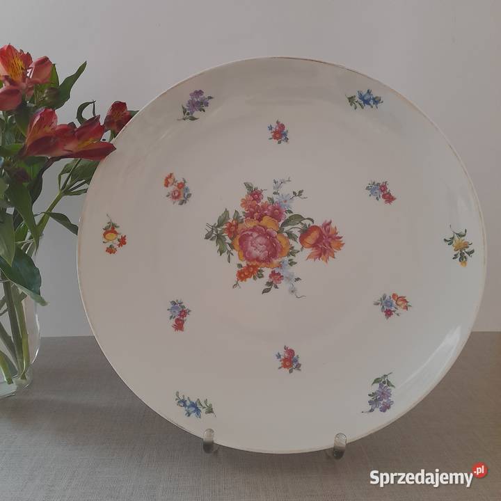 Duża patera talerz Schaubach Kunst 32 Niemcy Porcelana i szkło Bogatynia