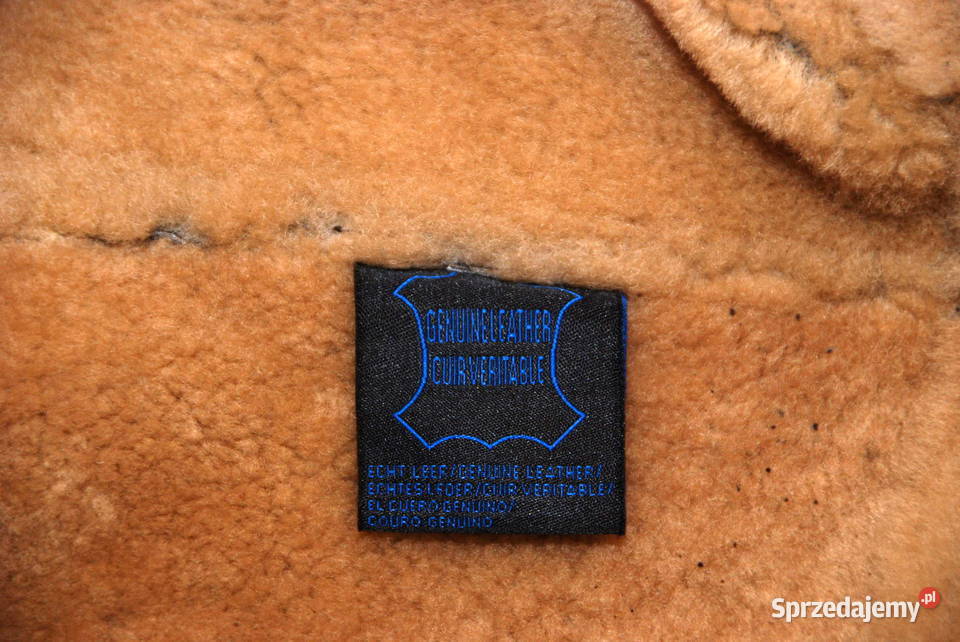 Męski brązowy płaszcz ze owczej skóry gruba Rozmiar XL Warszawa