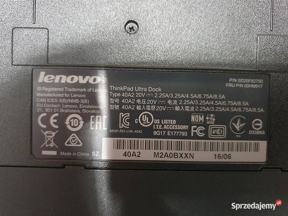 Stacja dokująca LENOVO 40 A2 T440 T450 W540