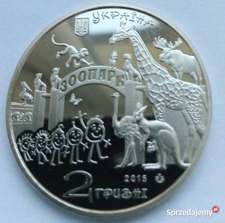UKRAINA 2 GRIWNY 2015 r ŁADNA120 LAT ZOO W Legionowo sprzedam
